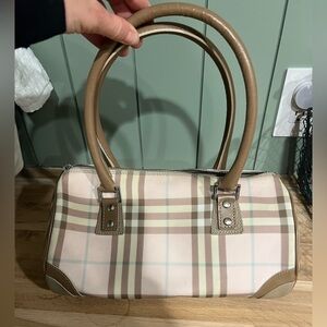 Burberry Plaid large baguette purse